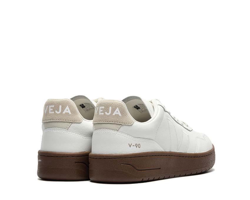 Veja V-90 ZZ O.T. White Pierre Almond semelle — semelle haute profil