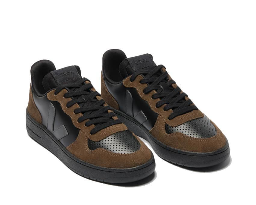 Veja V-10 Prime Eagle — vue latérale sneaker éco-responsable homme noirfonce.eu