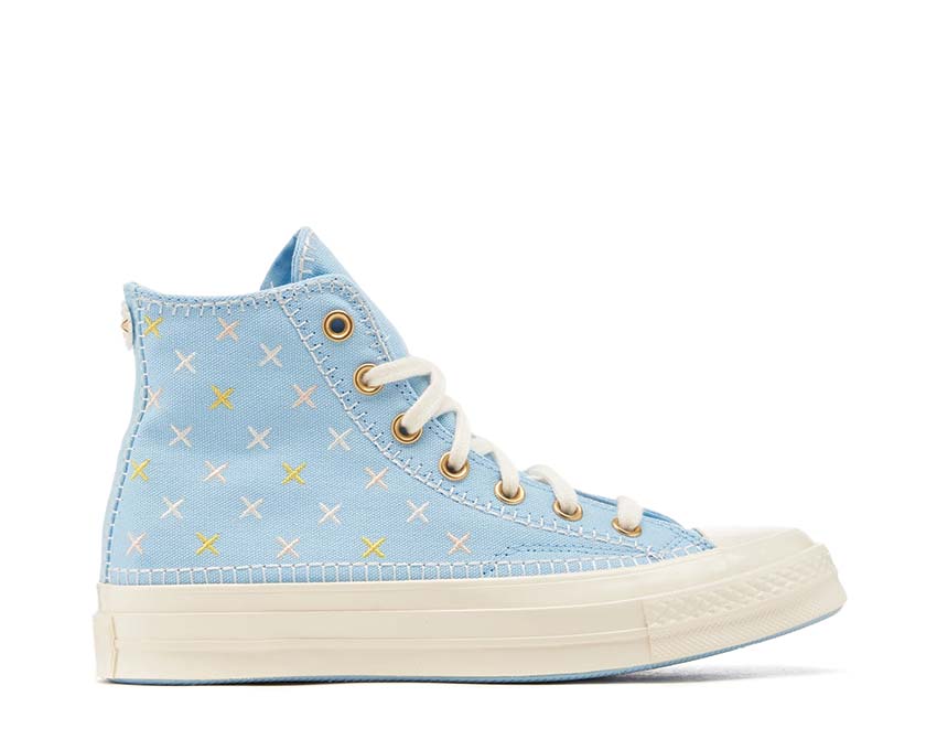 Converse Chuck 70 Hi True Sky/Egret — Damen-Sneaker Segeltuch Hellblau handgefertigt
