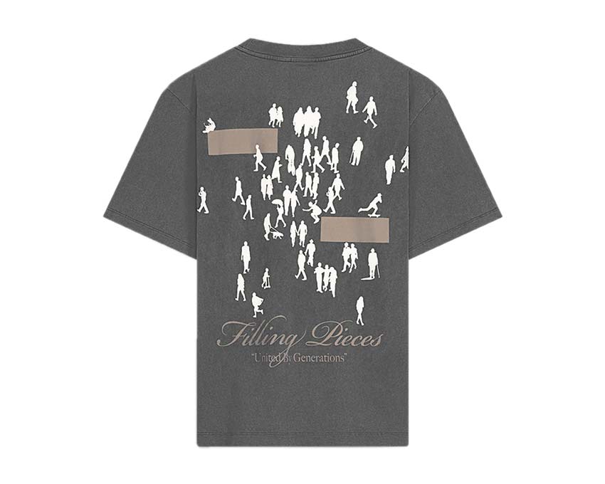 Filling Pieces T-Shirt United by Generations dos — dos t-shirt noir vintage Filling Pieces