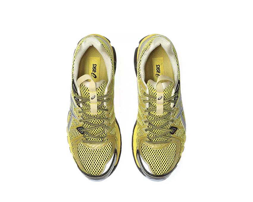Asics UB9-S Gel Kayano 20 Kiko Kostadinov Vibrant Yellow/Pure Silver Rückansicht — Gel Dämpfung Kollaboration