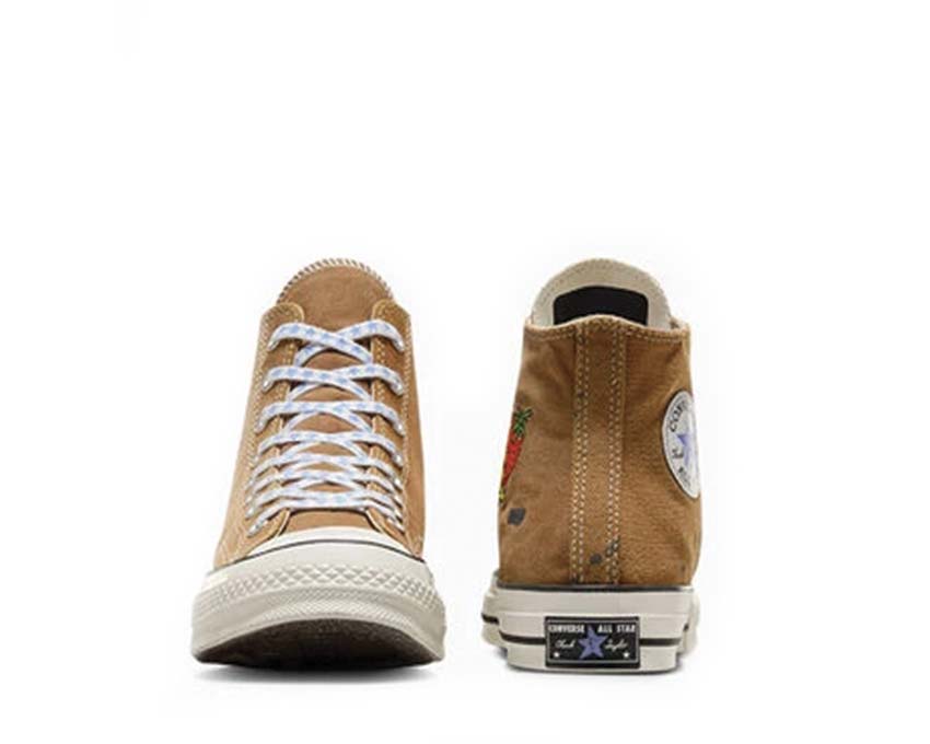 Converse x Sky High Farm Chuck 70 Brown/Egret détail — patch Sky High Farm Workwear
