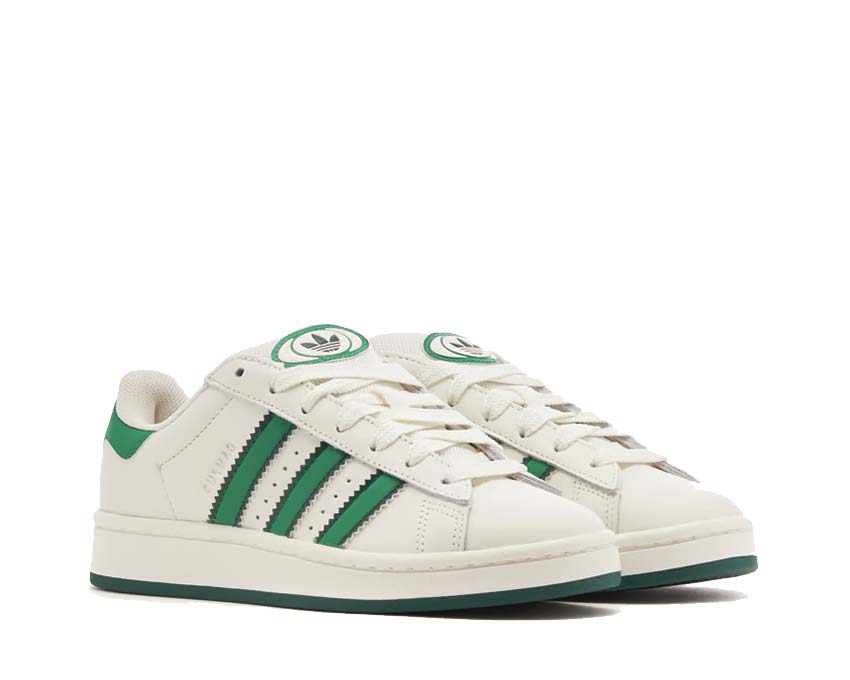 Seitenansicht — Campus 00s White Green flache Gummisohle