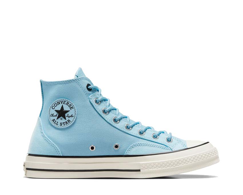 Converse Chuck 70 Hi Sky Blue Sohle — weiße verdickte vulkanisierte Sohle