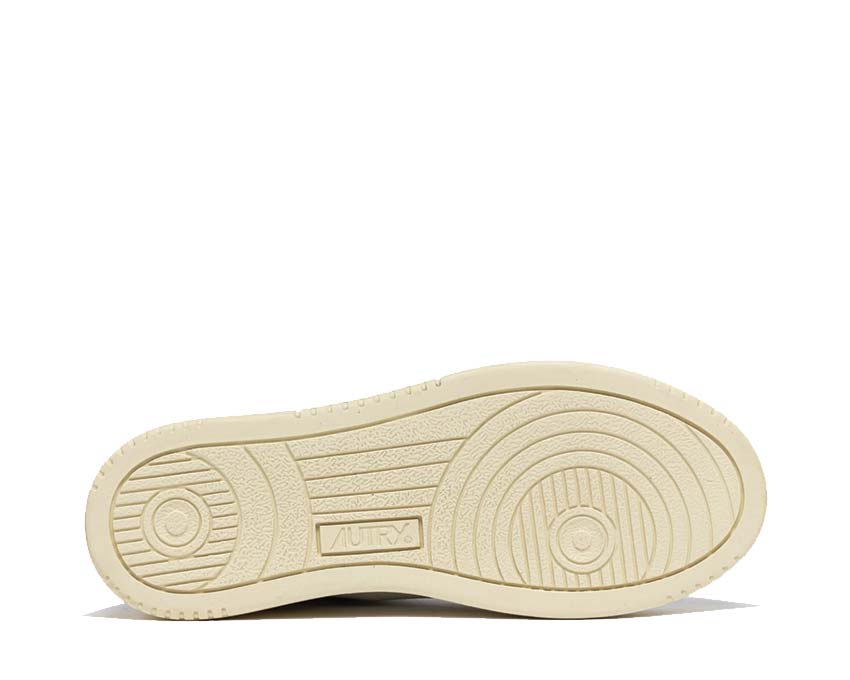 Autry Medalist Low Match White Black detalle — cordones de algodón premium