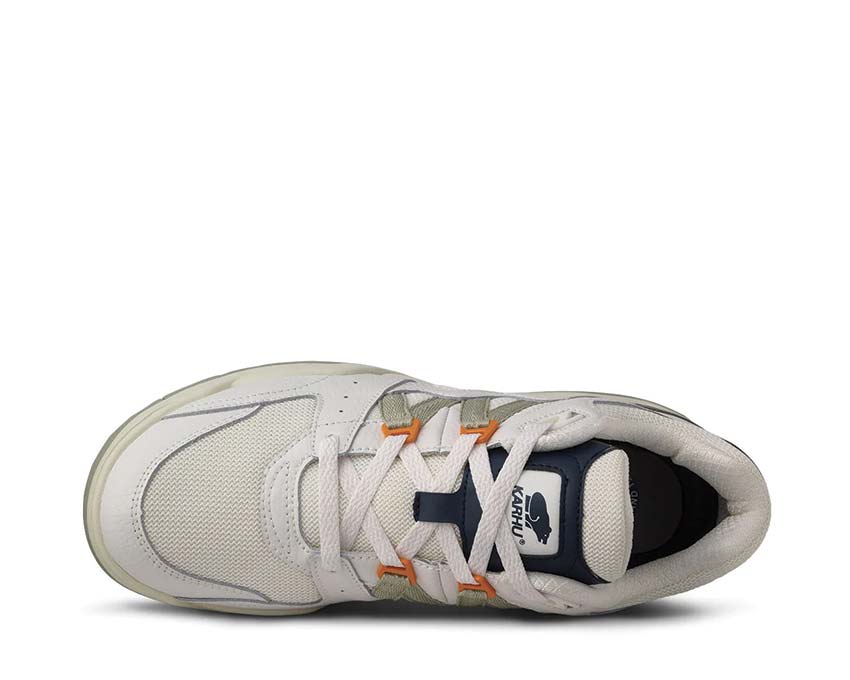 Karhu Fusion XT Cloud Dancer/Agate Grey détail — tige Cloud Dancer