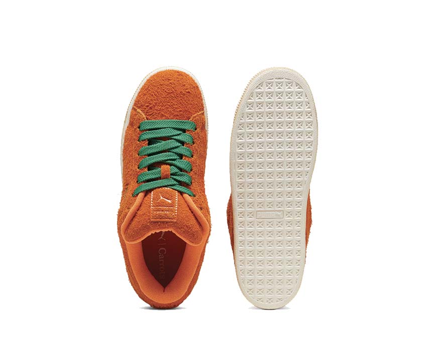 Puma Suede XL Carrots 2 Black Orange detalle — cordones redondos algodón bicolores