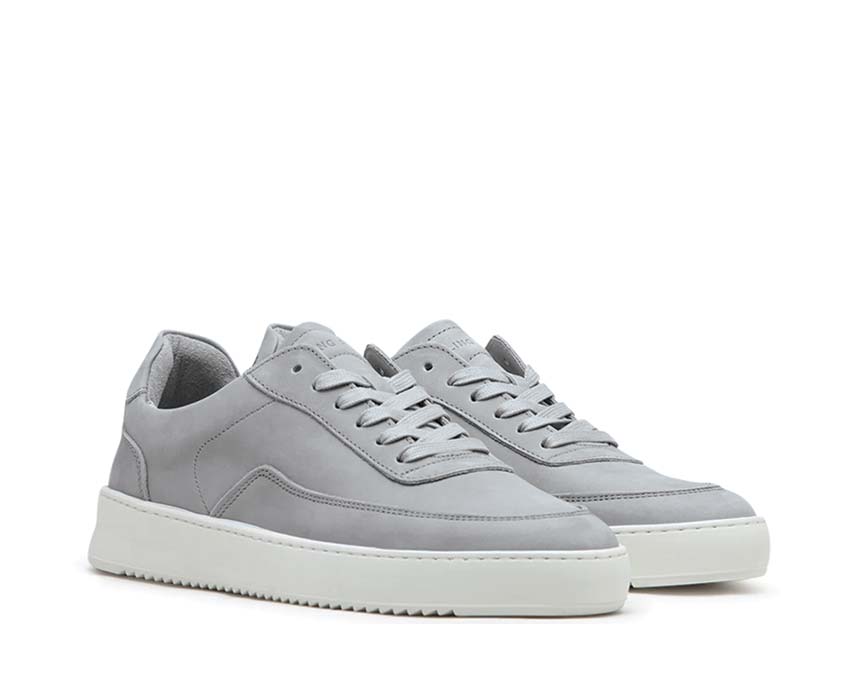 Filling Pieces Mondo 2.0 Ripple Cement vue latérale — cuir premium texturé