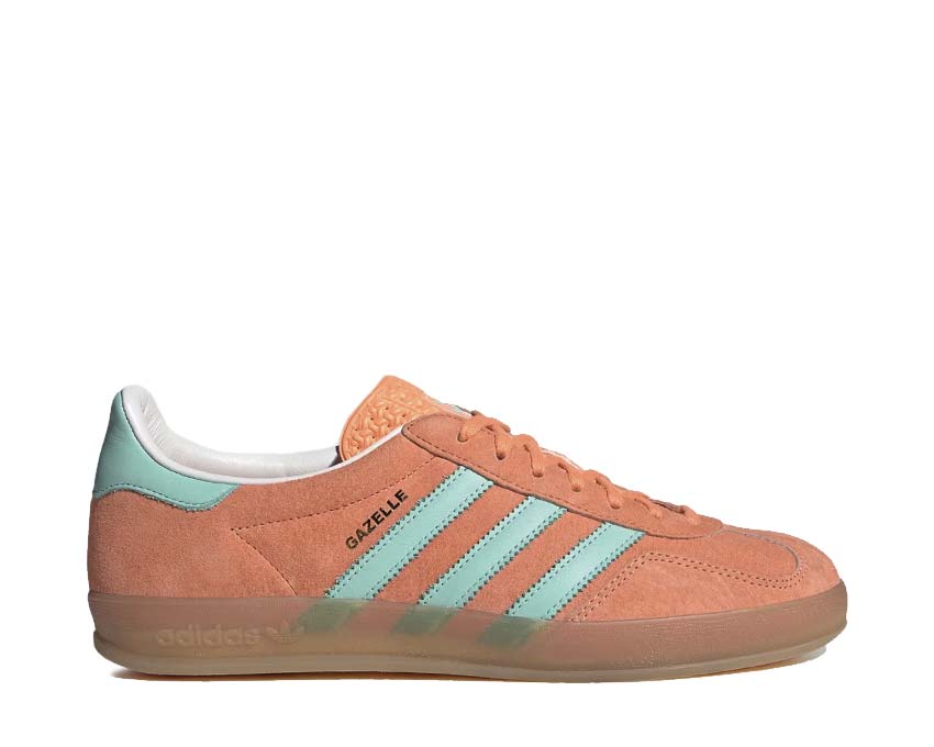 Adidas Gazelle Indoor Easy Orange Clear Mint — sneaker unisexe daim indoor