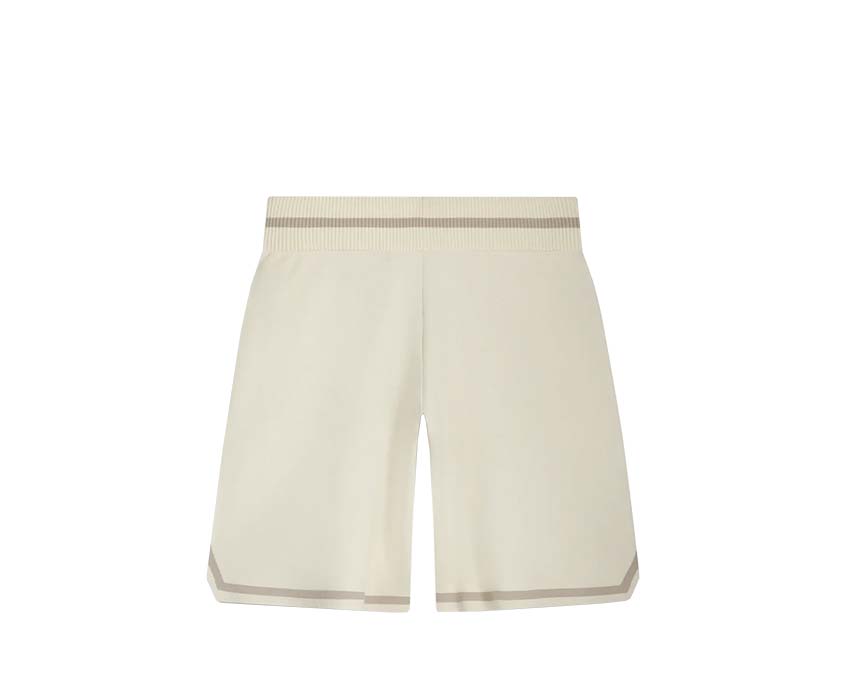 Filling Pieces Knit Short Classic détail — détail tricot élastiqué blanc cassé