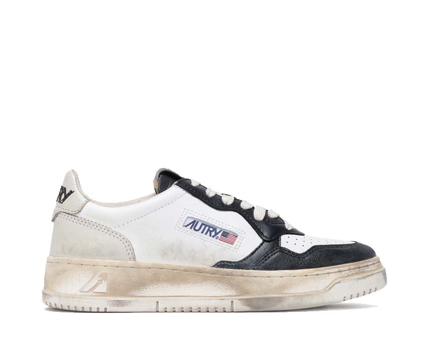 Autry Super Vintage Low Virg Leat Pmc — sneaker homme cuir blanc vintage