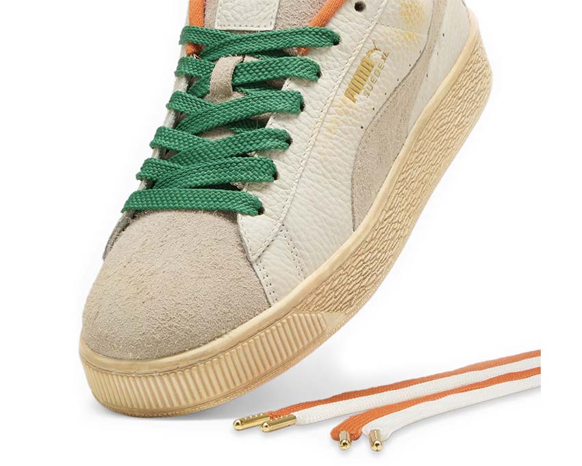 Puma Suede XL Carrots 2 Warm White Rickie Orange semelle — semelle chunky vintage