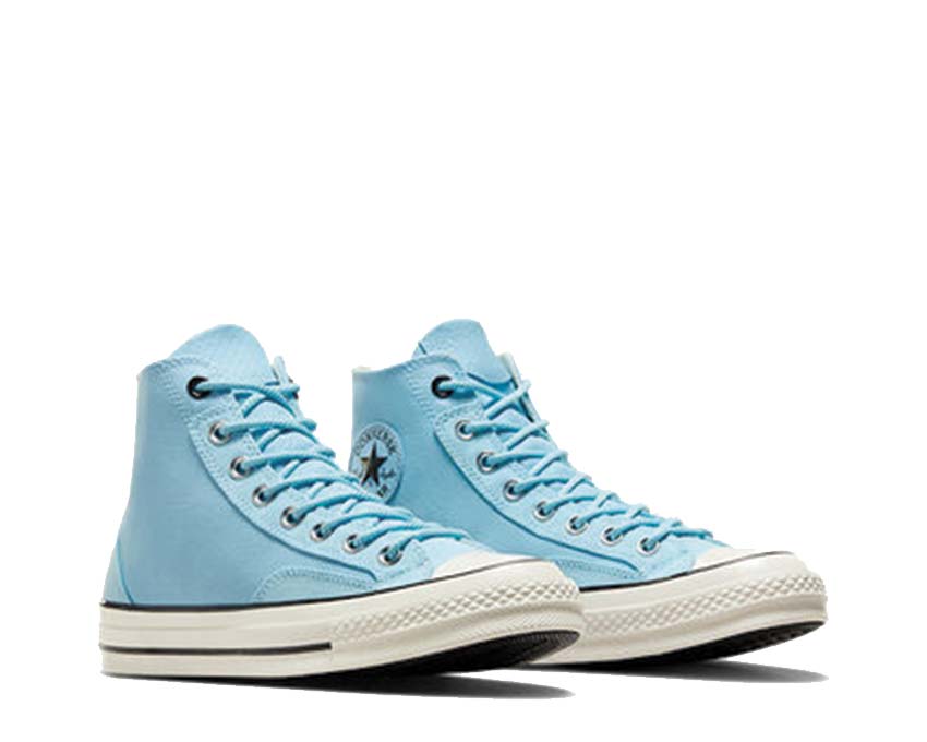 Converse Chuck 70 Hi Sky Blue Seitenansicht — hoher Schaft sanftes Hellblau