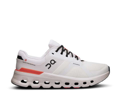 On Cloudrunner 2 White/Sand — Damen-Laufschuh leichte Stabilität