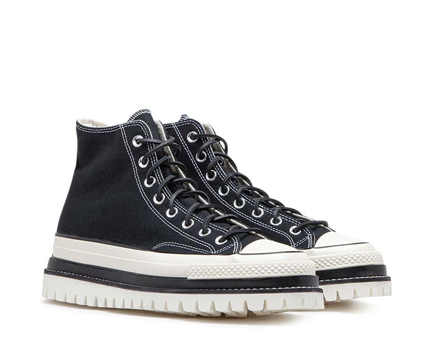 Converse CT70 Canvas Ltd Hi Noir/Trek-Noir vue latérale — tige haute toile noire limitée