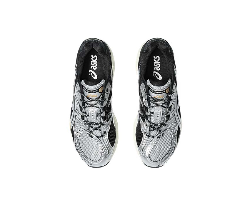 Asics Gel Nimbus 10.1 Piedmont Grey/Pure Silver arrière — amorti Gel talon premium