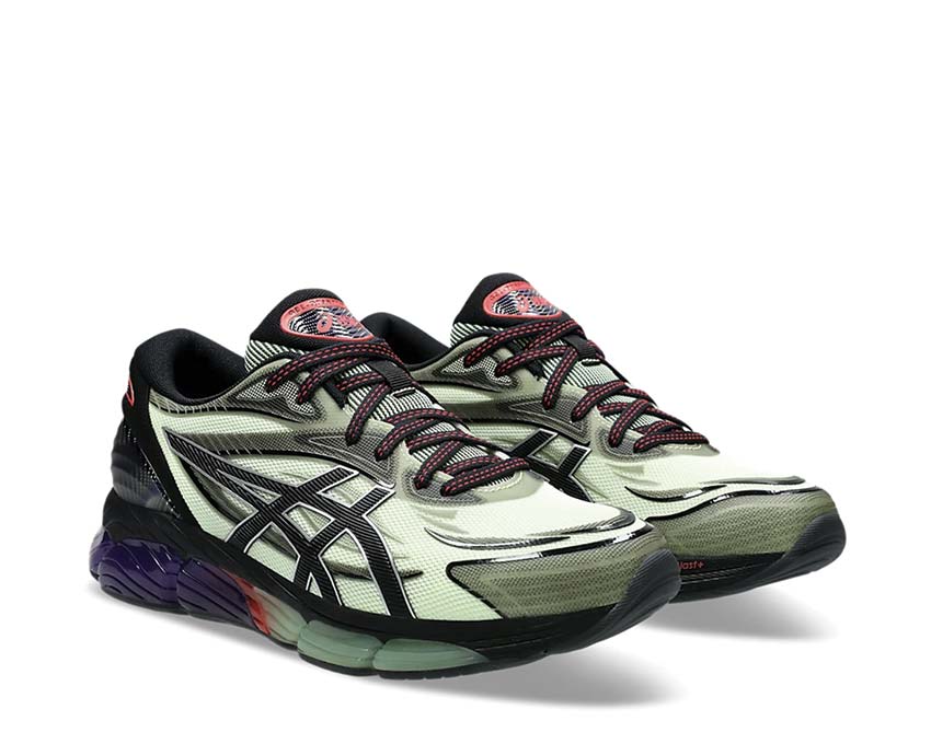Asics Gel Quantum 360 VIII Illuminate Yellow/Black vue latérale — tige mesh respirante