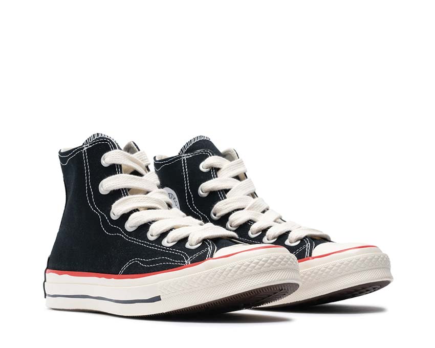 Converse Chuck 70 Sketch Black/White-Red vista lateral — lona estampado sketch