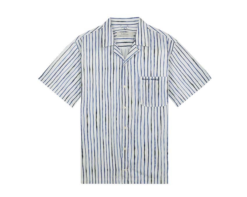 Filling Pieces Resort Shirt Painted Stripe — chemise homme rayures peintes coton premium