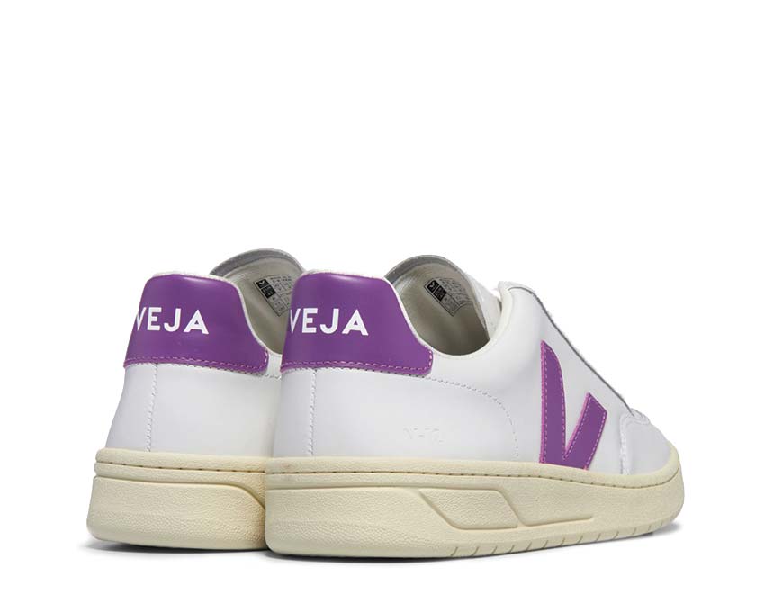 Veja V-12 White/Cosmos suela — suela caucho natural