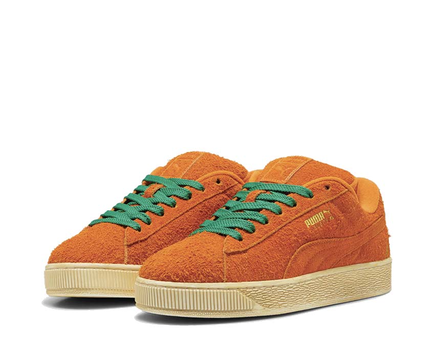Puma Suede XL Carrots 2 Black Orange vista lateral — ante negro naranja zanahoria