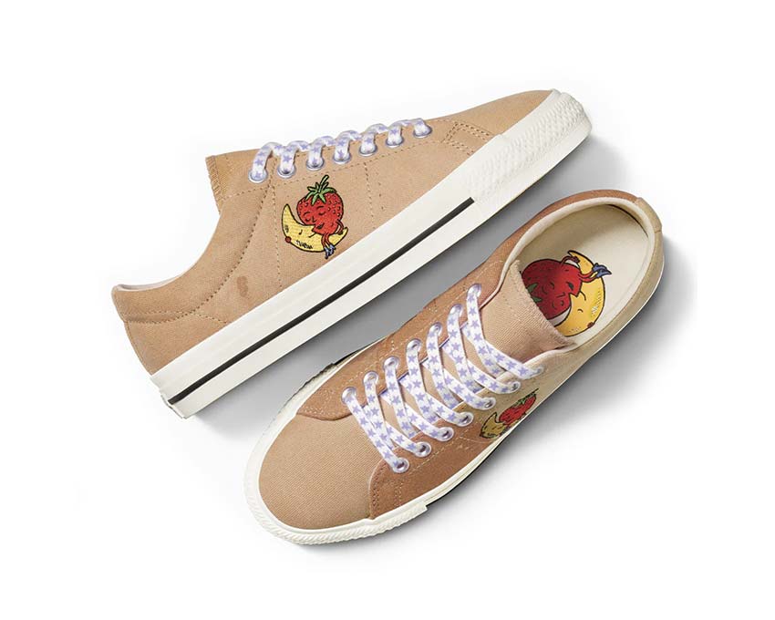 Converse x Sky High Farm One Star Pro Brown/Egret Detail — Sky High Farm Workwear Stickerei