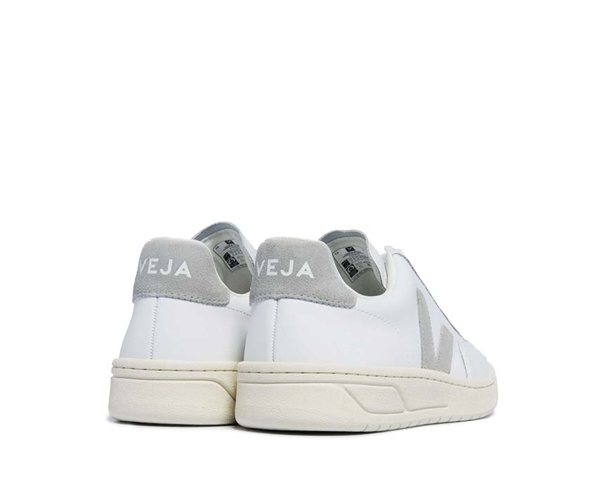 Veja V-12 Leather White Light Grey suela — suela caucho natural Amazonía