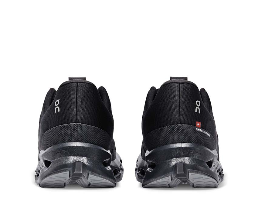 On Cloudsurfer All Black vue latérale — amorti CloudTec