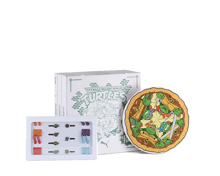 Puma Suede XL TMNT Vine Gum detail — Ninja Turtles embroidery