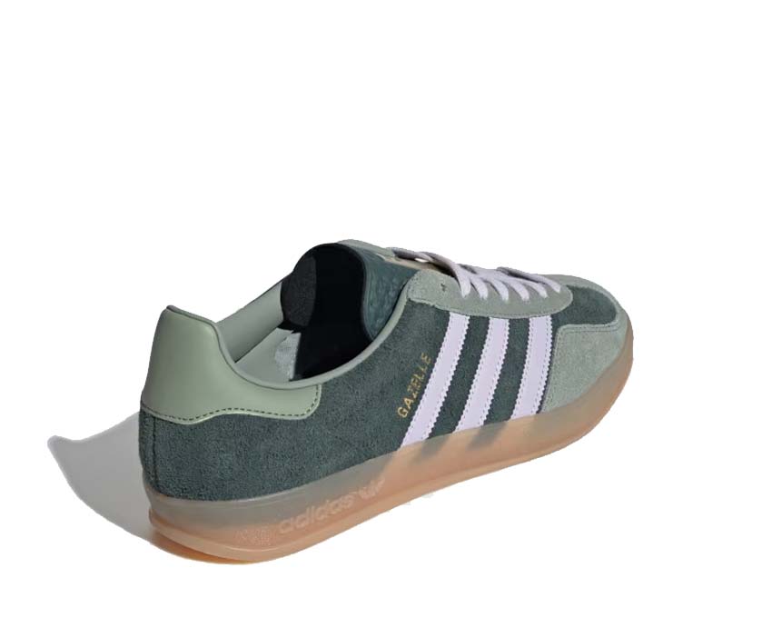 Adidas Gazelle Indoor Mint Green suela — suela de goma plana