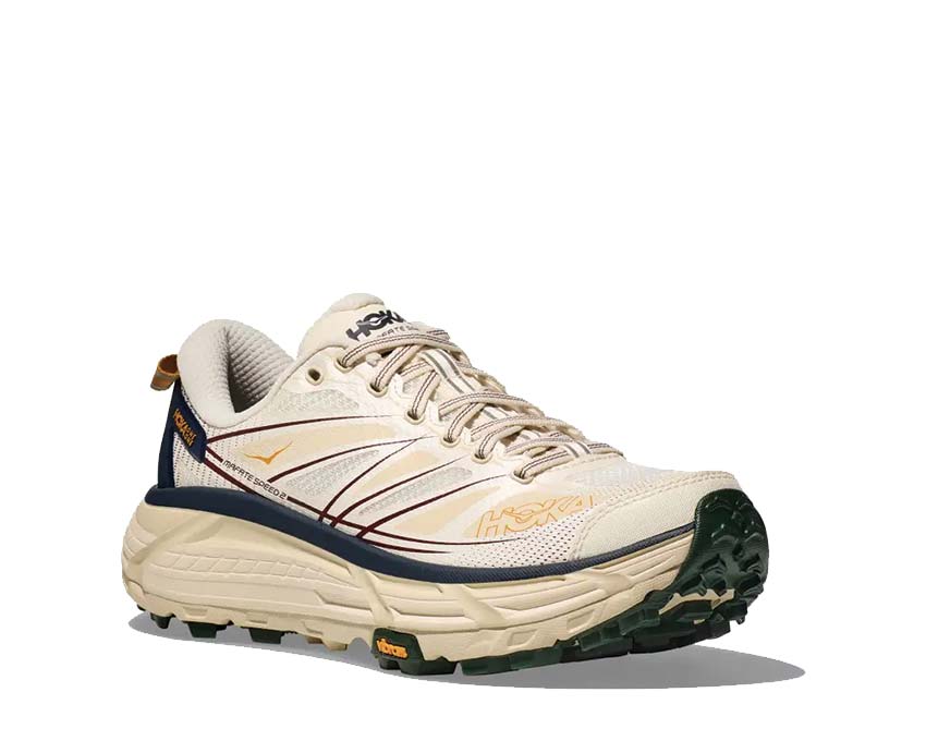 HOKA Mafate Speed 2 Alabaster Oatmilk vue latérale — technologie Meta-Rocker