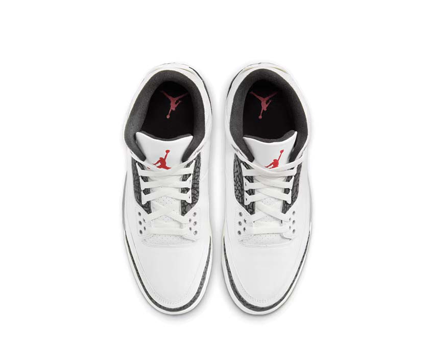 Jordan Air Jordan 3 Retro Cement Grey détail — éléphant print tige grise