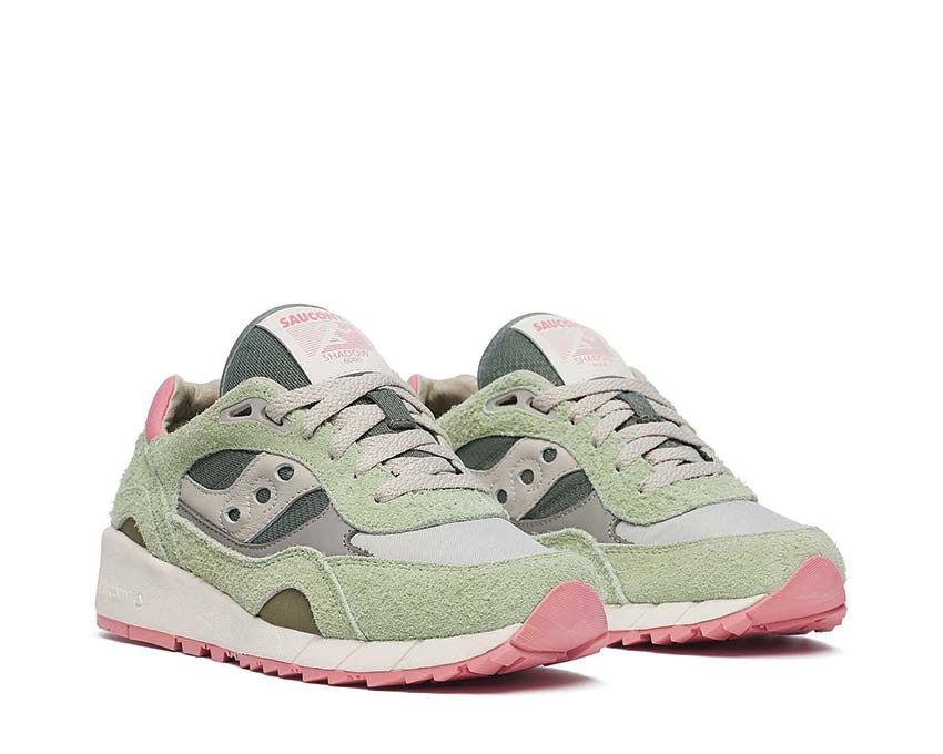 Saucony Shadow 6000 Green Ivory Seitenansicht — ProGrid-Dämpfung