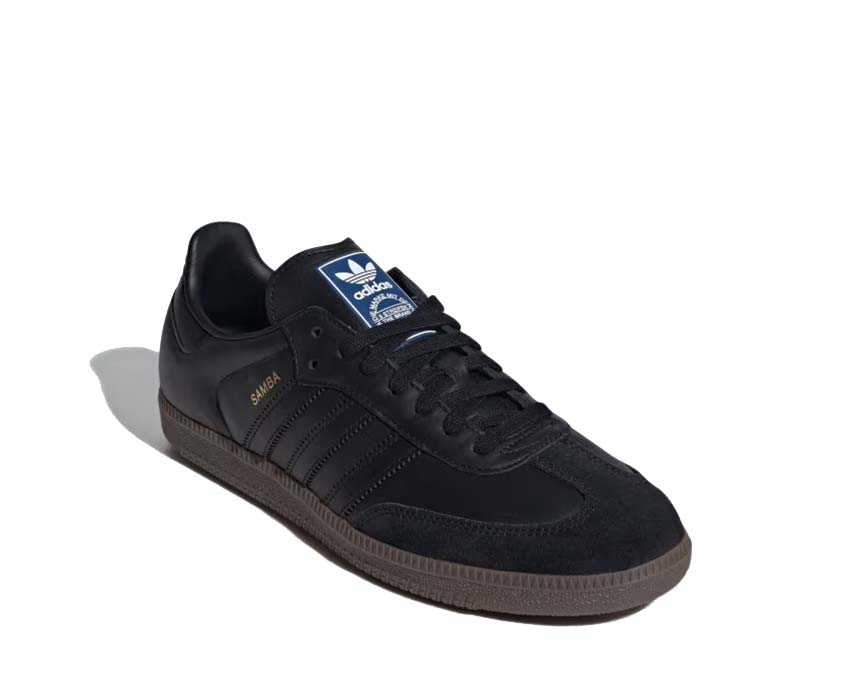 vista lateral — Samba OG Core Black suela goma