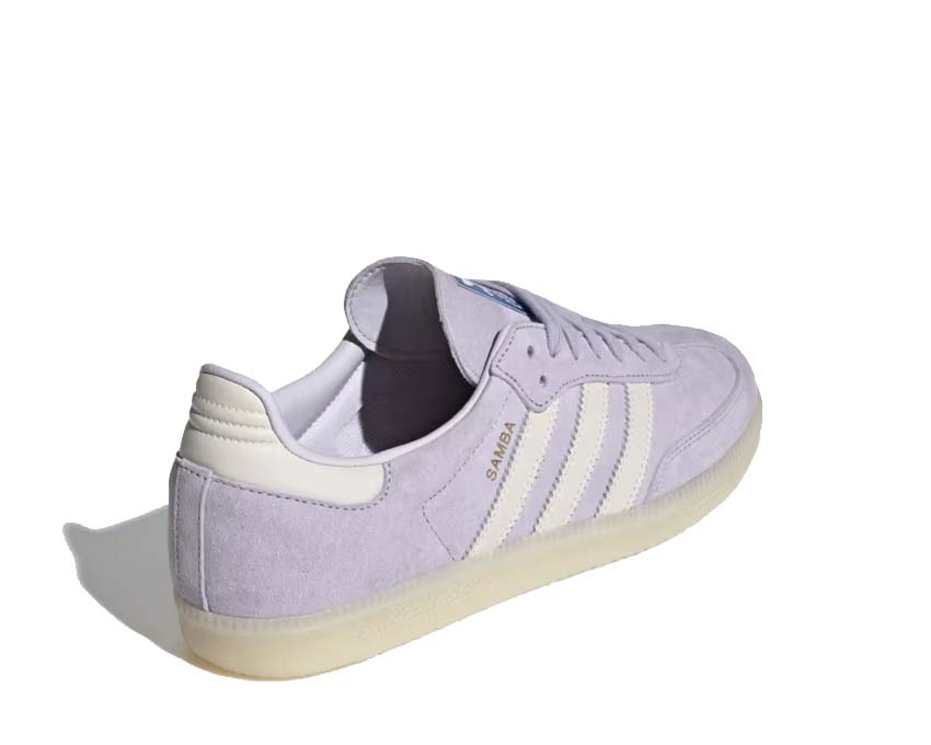 Adidas Samba OG Silver Dawn semelle — semelle gomme Off White naturelle