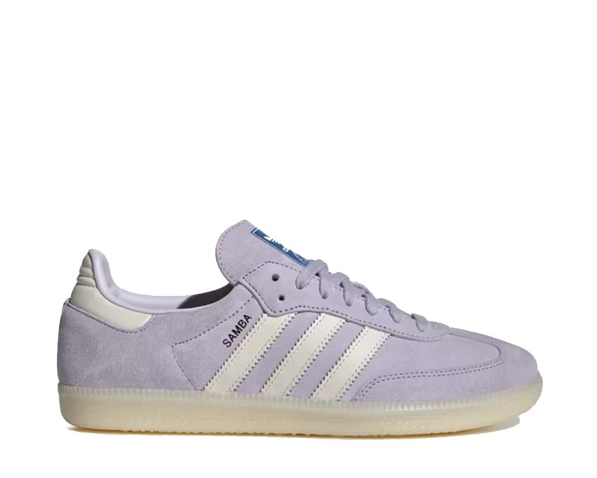 Adidas Samba OG Silver Dawn — sneaker femme argent nacré et blanc