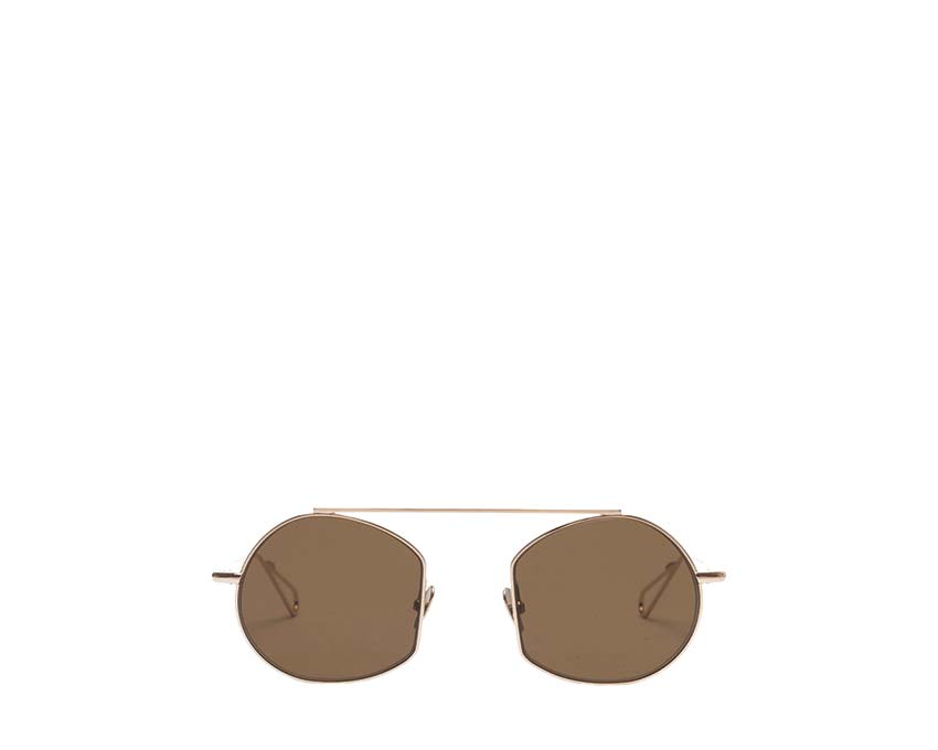 Ahlem Place des Victoires Champagne/Brown — lunettes de soleil femme acétate brun doré
