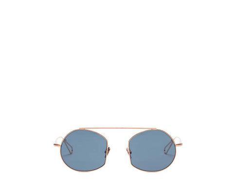 Ahlem Place des Victoires Rose Gold/Blue — lunettes de soleil femme acétate bleu or rose