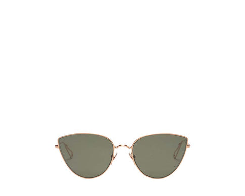 Ahlem Place du Louvre Rose Gold — lunettes de soleil femme acétate or rose délicat