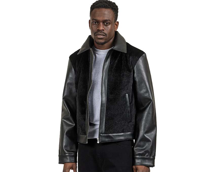 Arte Jasper Double Jacket Black detalle — costuras técnicas espalda