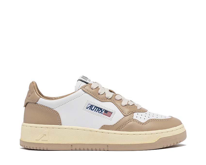 Autry Medalist Low White Pep — zapatilla mujer cuero vintage deporte americano