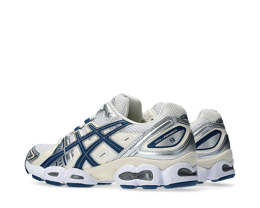 Asics Gel Nimbus 9 White Light Indigo semelle — technologie Gel
