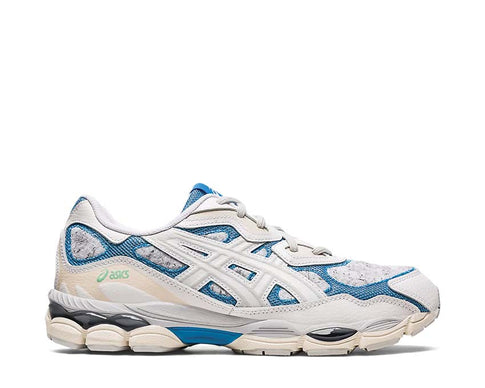 Asics Gel NYC White/Dolphin Blue — sneaker running vintage homme style urbain