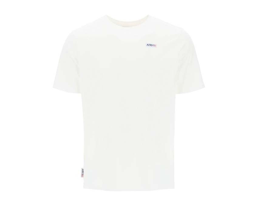 Autry Iconic Tee White — t-shirt homme coton logo Autry brodé blanc