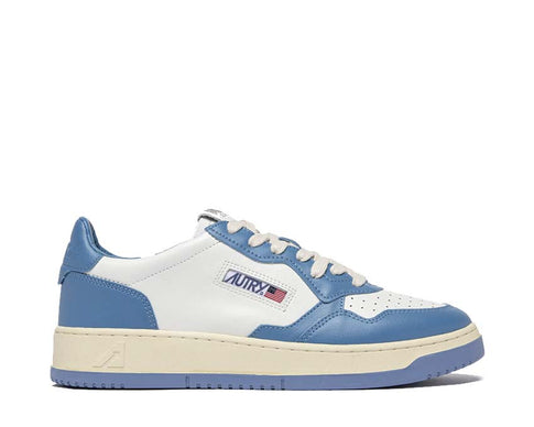 Autry Medalist Low White Niagara — Herren-Sneaker Leder Vintage amerikanisch