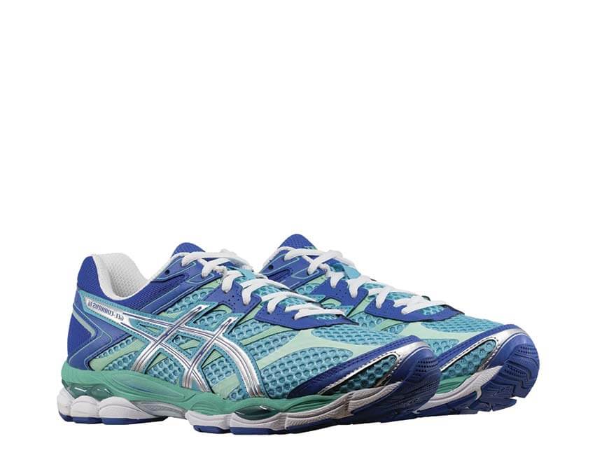 Asics Gel Cumulus 16 Aquarium vue latérale — tige mesh respirante