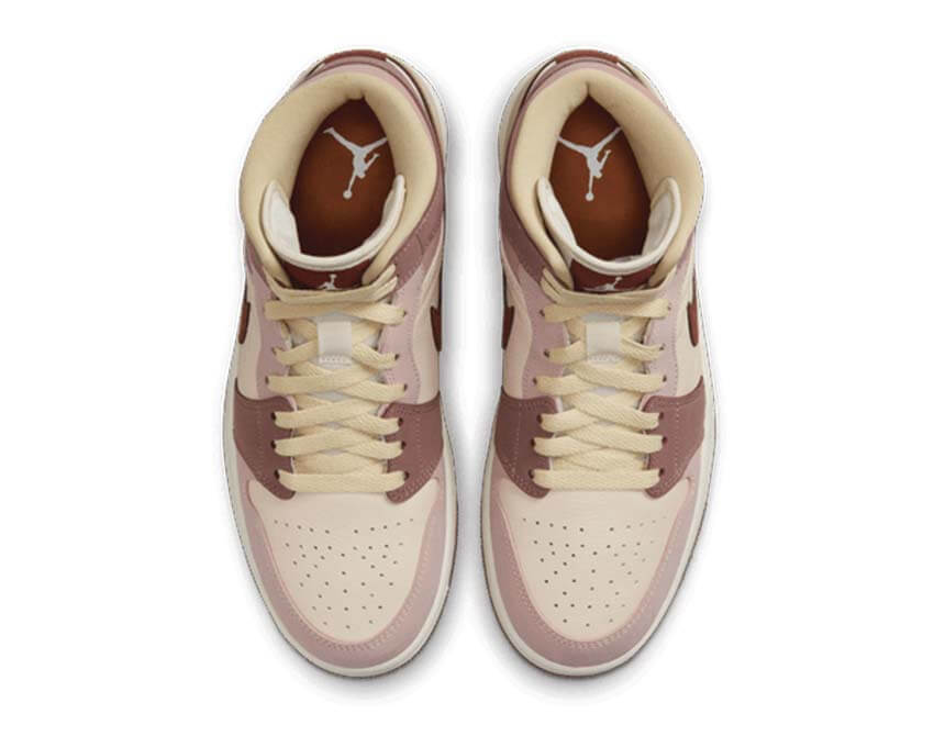 Air Jordan 1 Mid SE W Barely Orange — vue arrière sneaker femme retro streetwear
