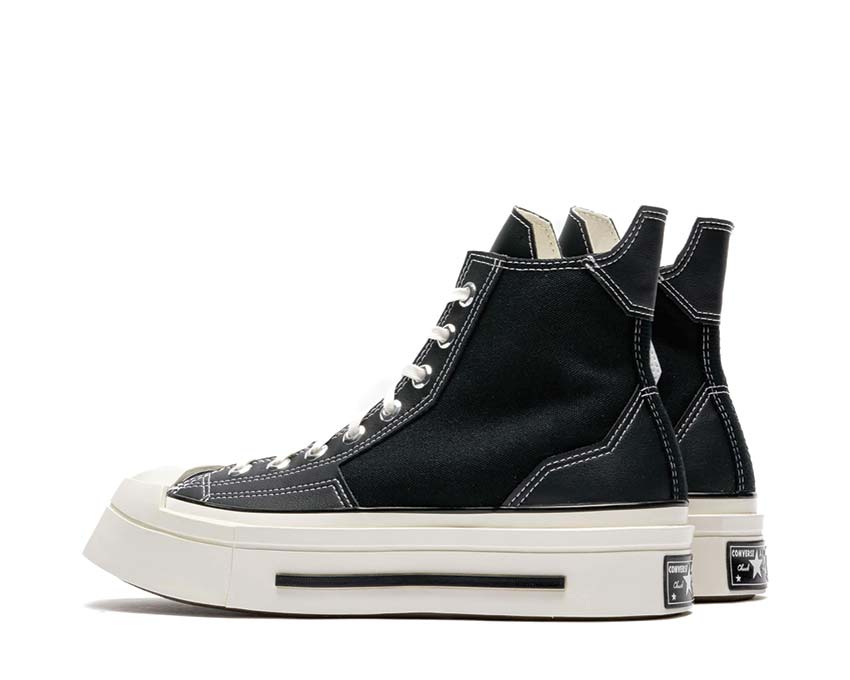 Converse Chuck 70 De Luxe Squared Hi Black Sohle — eckige Plattformsohle