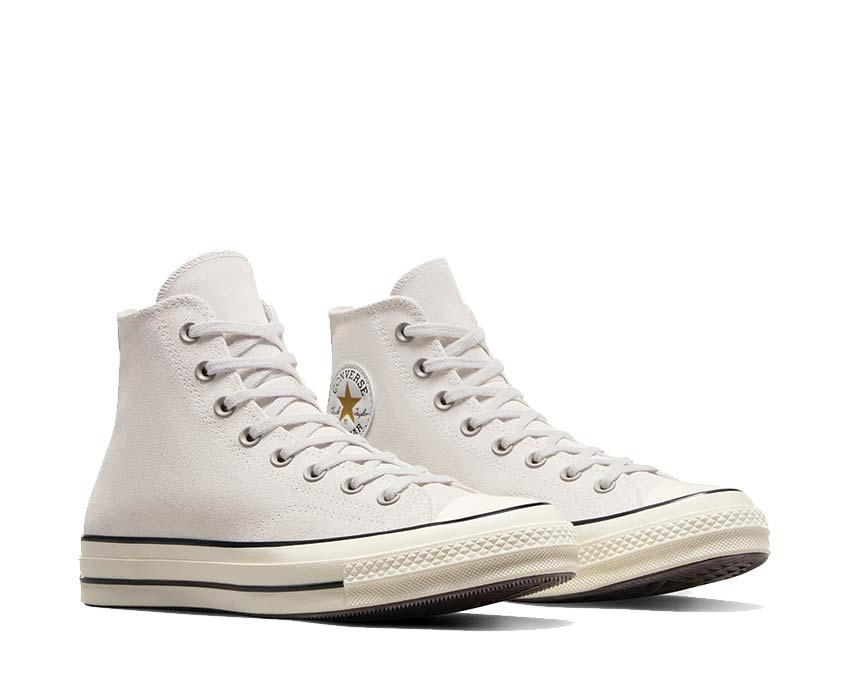 Converse Chuck 70 Hi Pale Putty vue latérale — toile canvas beige poudré