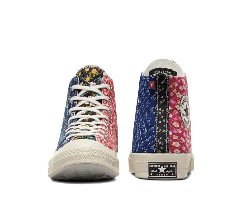 Converse Chuck 70 Hi Black Red Blue semelle — semelle vulcanisée